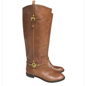 Coach Mulan Leather Tall Cognac Riding Boots Size 6.5B